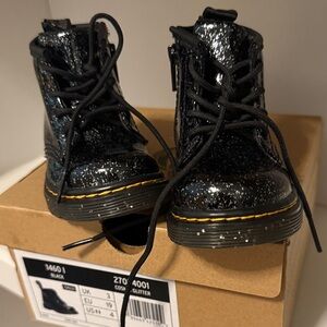 Dr. Martens Kids Black Sparkle Boots
